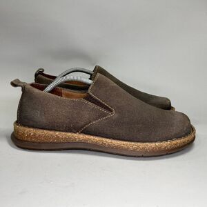 Born Bryson Shoes Men's Size 11.5 Brown Leather Slip On‎ Casual Loafers
